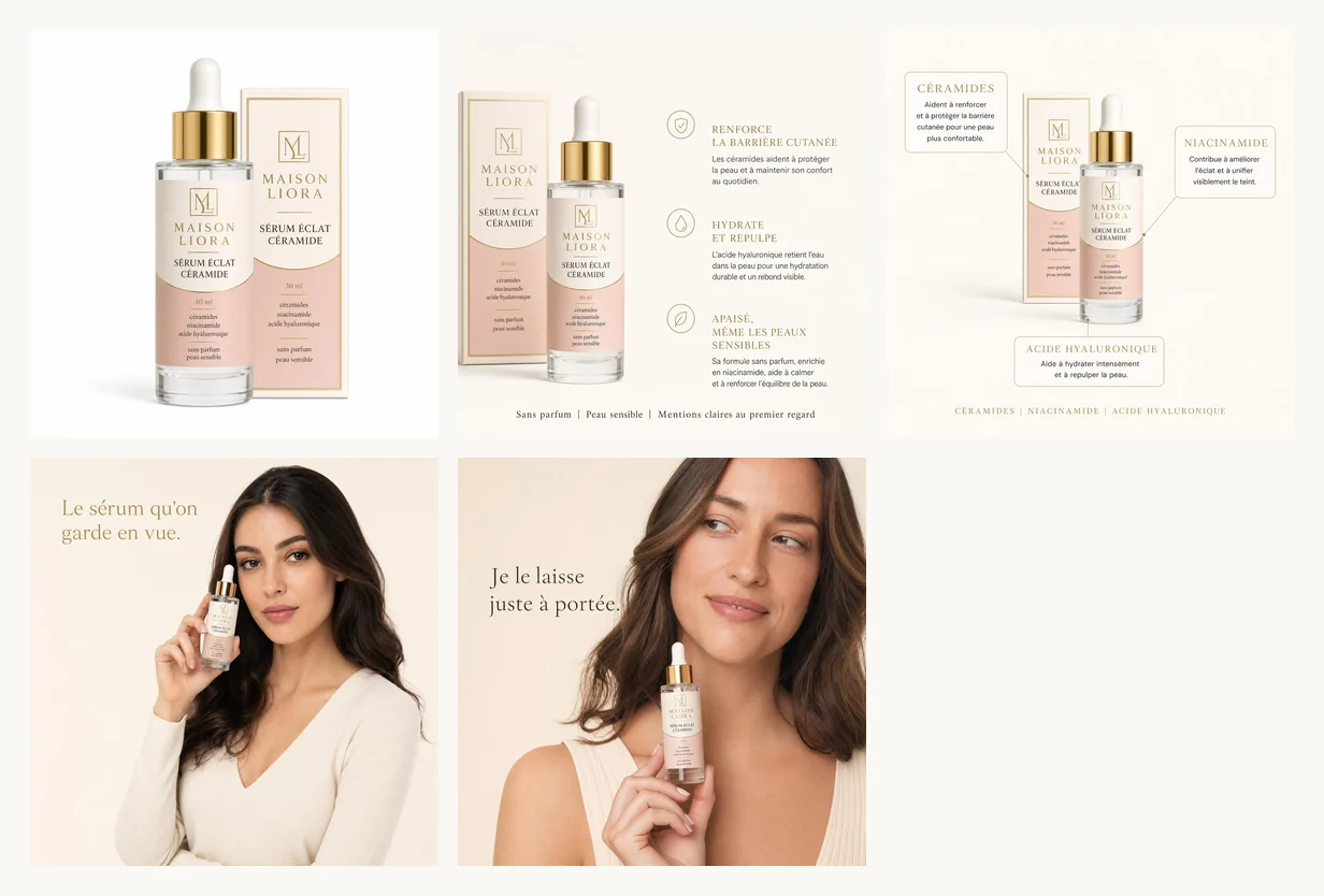 Approved product image export pack for an online shop