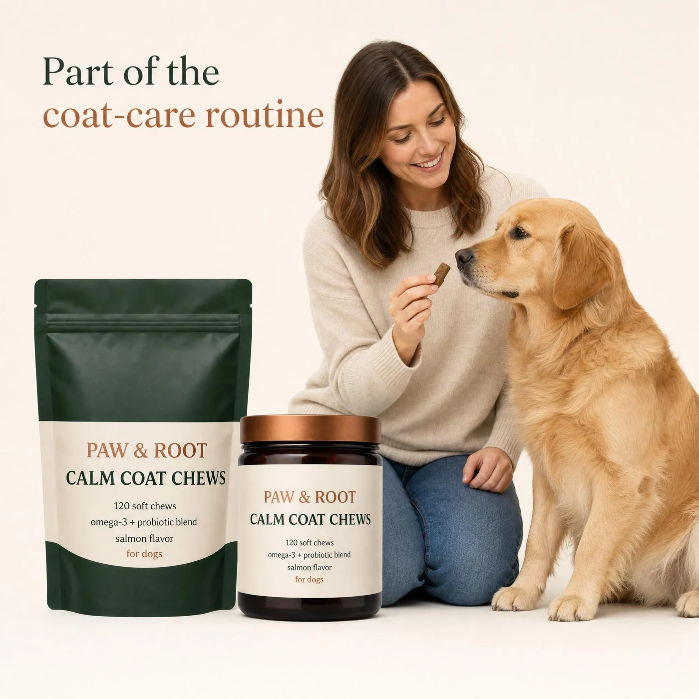 Pet product lifestyle image generated by ProdVue