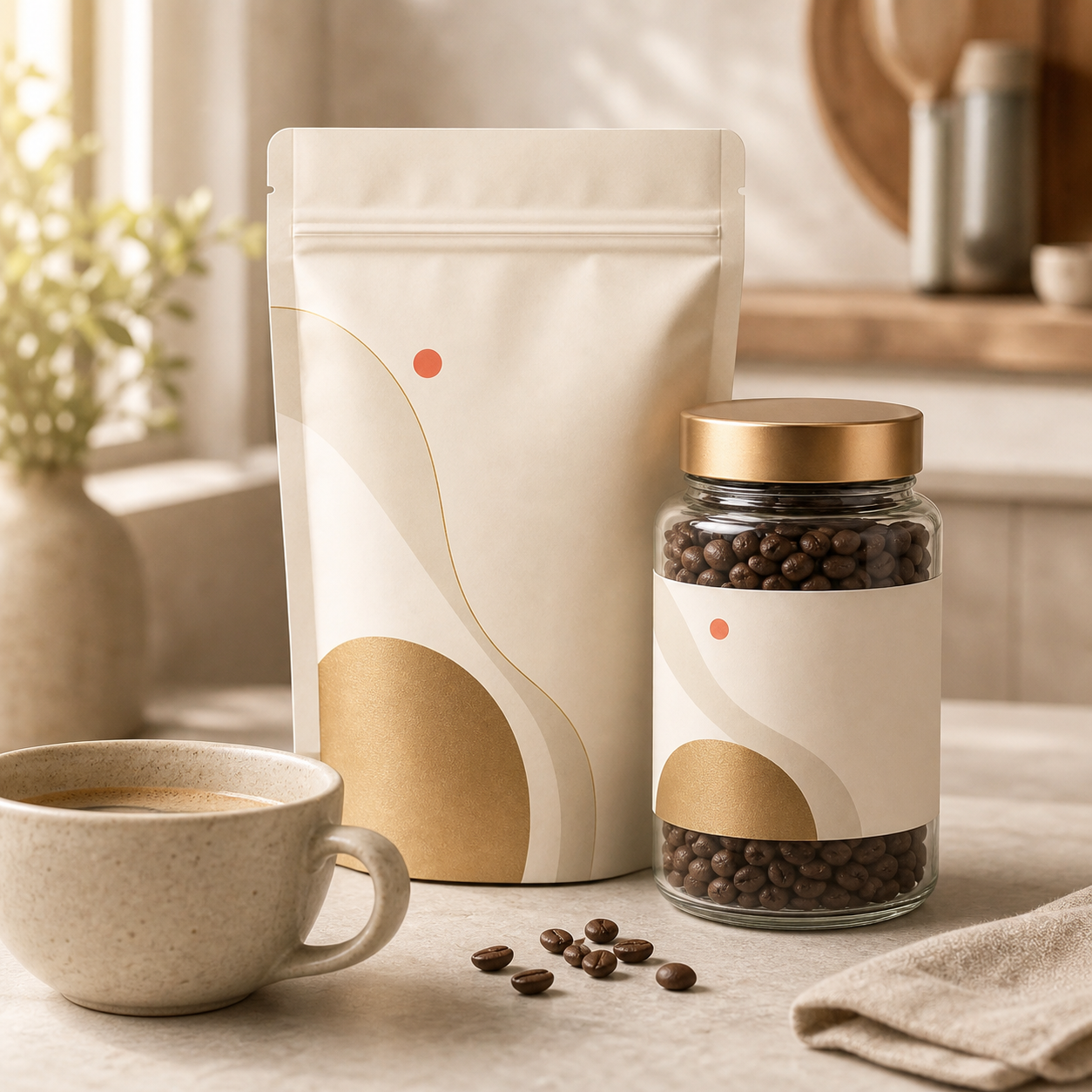 Food product lifestyle serving image generated for an online shop