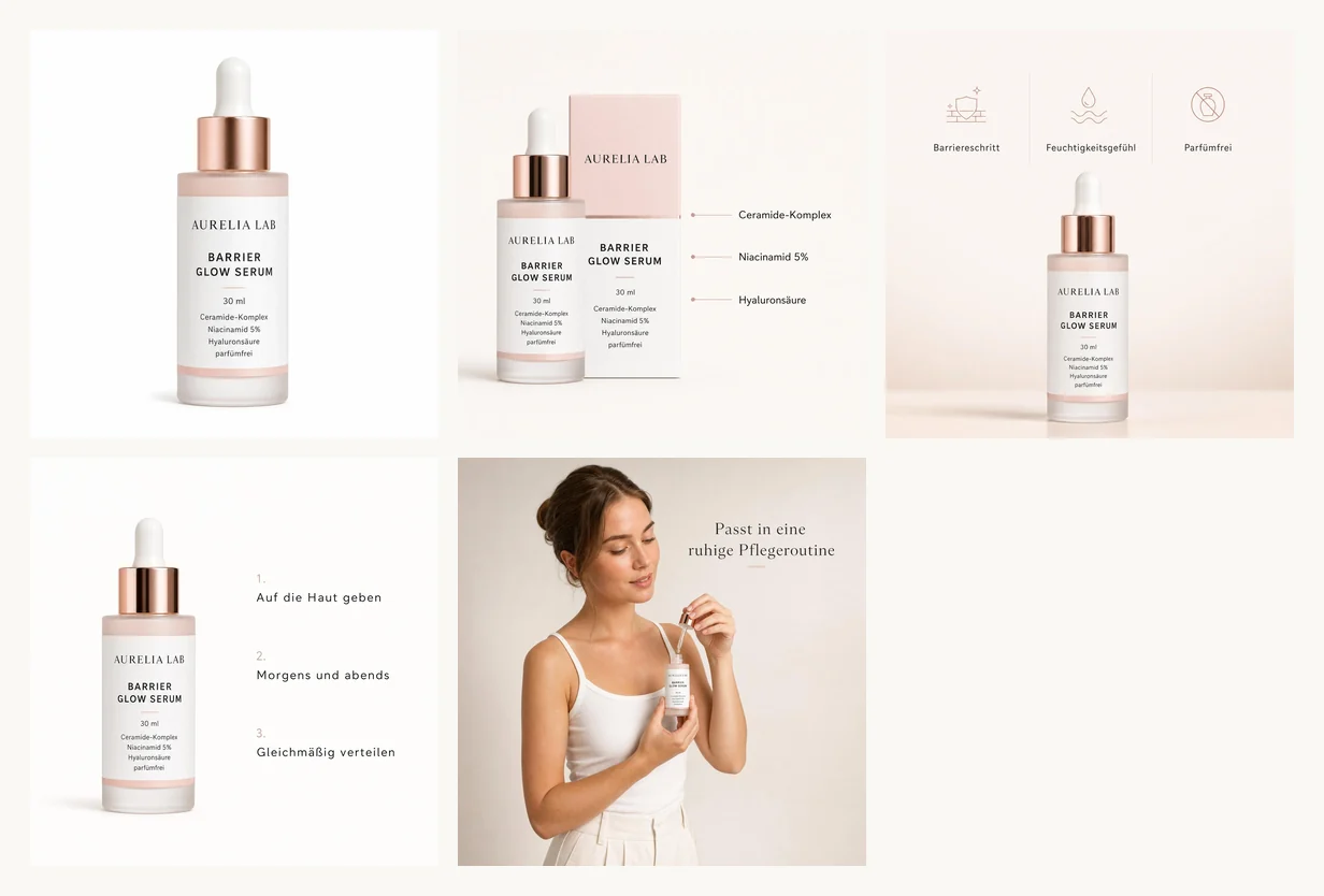 Approved export pack grid of the full serum image set