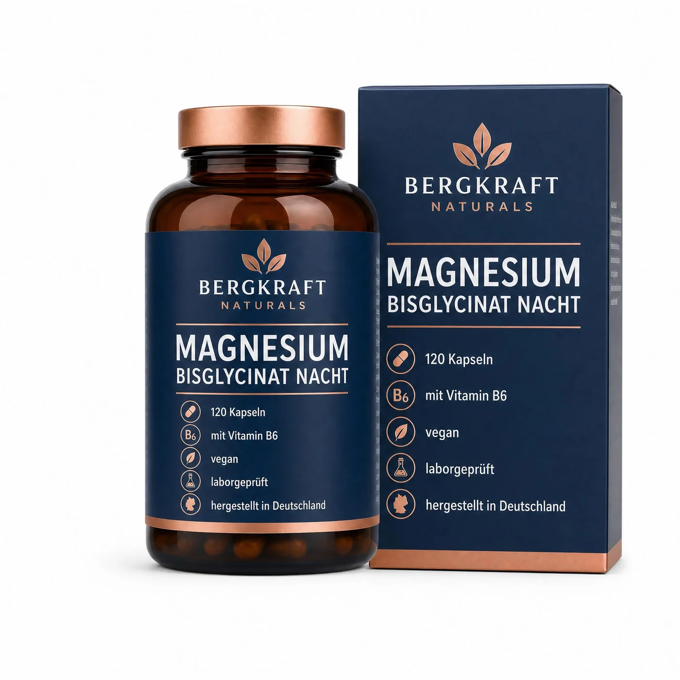 Bergkraft Magnesium Bisglycinat Nacht Hauptbild generated in ProdVue