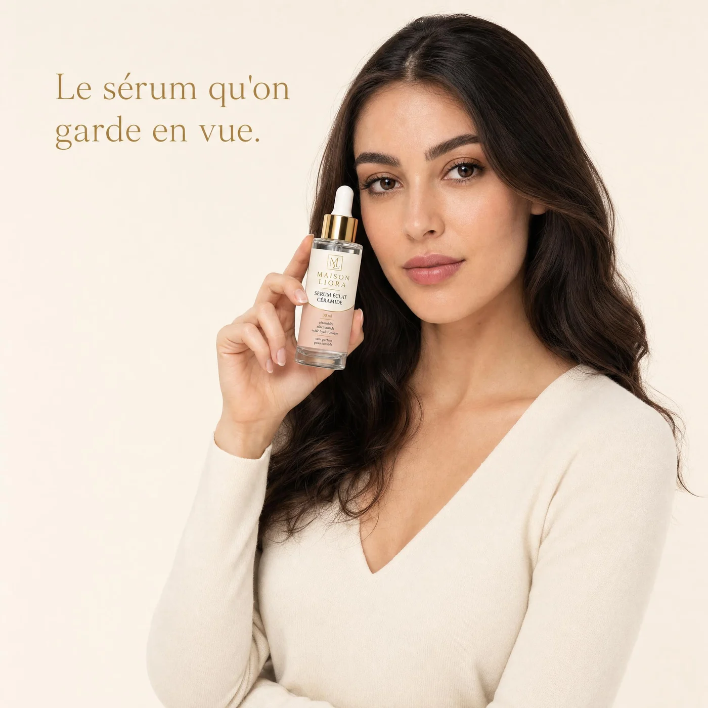 Maison Liora Serum Eclat Ceramide lifestyle image generated in ProdVue