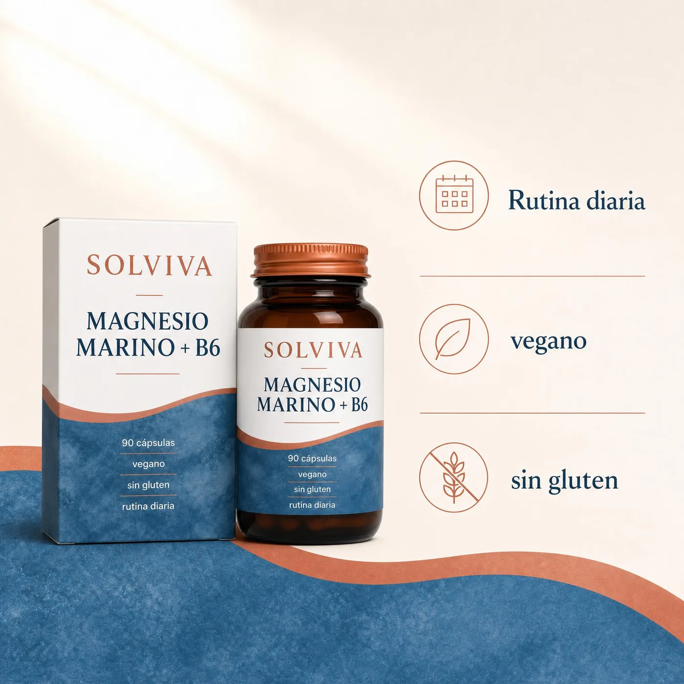 Solviva Magnesio Marino + B6 benefits image generated in ProdVue